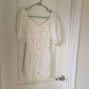 Elegant White Midi Dress